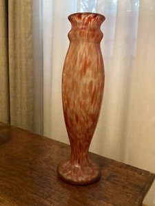 JUGENDSTIL LEGRAS STIL GEFORMTE GLASVASE. 13 ZOLL. BICOLOR. MADE IN FRANCE - Bild 1 von 15