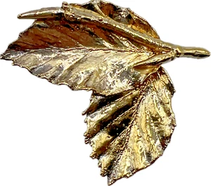 Broche firmado DINAMARCA Flora Danica hoja rama plata esterlina bisutería - Imagen 1 de 8
