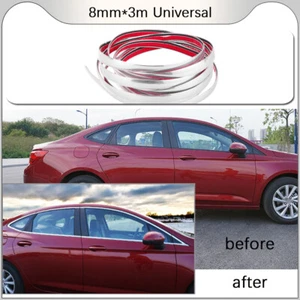 Moldura autoadhesiva de 8 mm * 3 m para coche universal ChroCAeiste protección de bordes decoración - Imagen 1 de 10