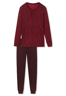 Schiesser Damen Schlafanzug Pyjama burgund Gr. 38-50  NEU - Bild 1 von 3