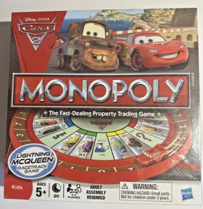 Cars 2 Monopoly Lightning McQueen Racetrack Game Disney Pixar 2011 Complete NEW - Picture 1 of 6