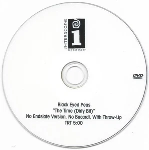 BLACK EYED PEAS The Time (Dirty Bit) w/ Throw Up, No Bacardi promo DVD - Picture 1 of 1