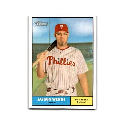 Jayson Werth 2010 Topps Heritage #78 Philadelphia Phillies Baseball Card NM - Image 1 of 3