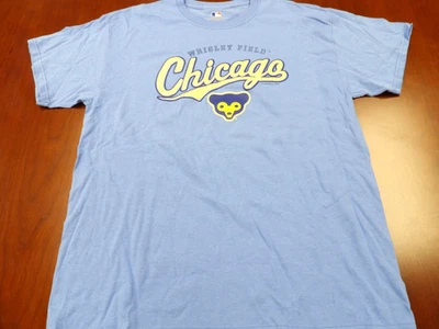 NEW VF IMAGEWEAR MLB CHICAGO CUBS LIGHT BLUE T-SHIRT SIZE L - Image 1 of 4