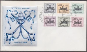 VATICAN Sc #J19-24.5 FDC  PAPAL COAT of ARMS - Picture 1 of 1