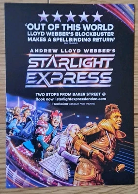 Andrew Lloyd Webber's Starlight Express promo postcard Troubadour Theatre London