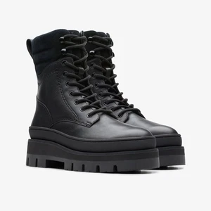 Clarks Ladies ORIANNA 2 HIKE Black Leather Ankle Boots Sizes UK 4-8 - Picture 1 of 6