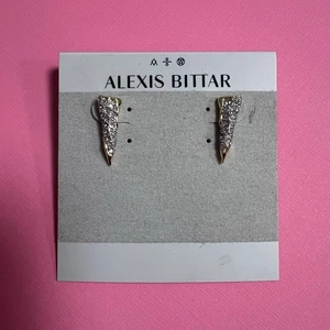 Alexis Bittar Solanales Kristall 14K vergoldet Speer Ohrstecker Neu mit Etikett - Bild 1 von 6
