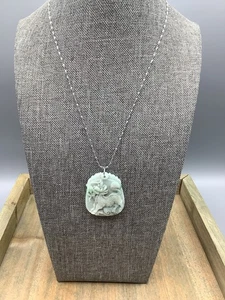 Neuer Drachen Jade Anhänger mit Sterling 925 Kette - Bild 1 von 10