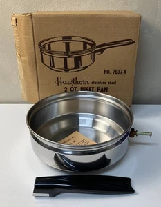 Vtg HAWTHORN Stainless Steel 2 Qt. Inset Pan NOS - Picture 1 of 7