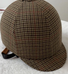 VINTAGE Wollhelm Hahnentritt Polo Ralph Lauren Pferdewaren Reithelm Größe 7 - Bild 1 von 13