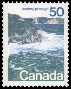 Canada Stamp #598 - Seashore (1972) 50¢ (Pl. 1) Type I, OP4, NF, ribbed, vert. - Picture 1 of 1