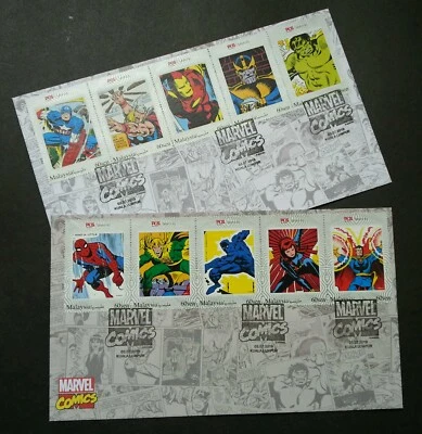 Malasia 80 años Marvel 2019 cómic superhéroes (par FDC) *oficial *limitado Foto 1 de 4