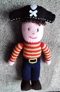 Hand Knitted Pirate Soft Toy - Picture 1 of 3