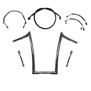 Harley Softail 12-18" Chrome Monkey Bar Handlebar Kit 2018-2022 USA Made!! - Picture 1 of 7