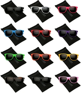 80's Fashion Retro Horned Rim Sunglasses Old School Vintage Square Frame Glasses - Picture 1 of 16