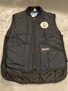 King Taco Vest by Refrigiwear Mens Size Medium Dark-Blue Insulated Puffer Vest - Picture 1 of 10