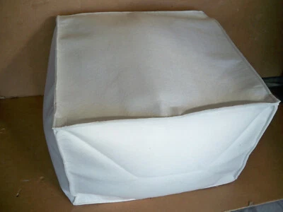 Sitzkissen  Hocker Pouf XXL +RV  Altweiß 60x60 cm  Sitzhocker Sitzwürfel   - Bild 1 von 4