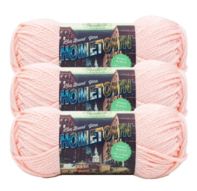 3 Pack Lion Brand Hometown Super Bulky Acrylic Yarn 81yd Each Providence Pink - Image 1 of 4