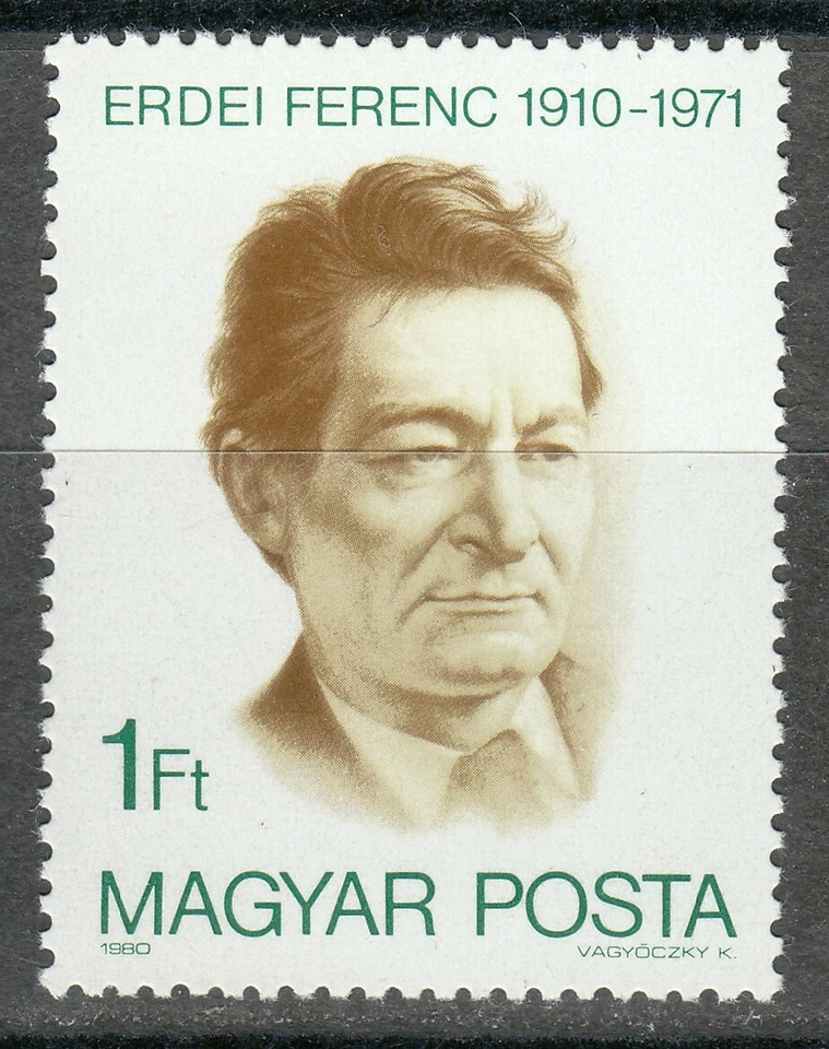 Hungría 1980 MNH Mi 3467 Sc 2675 Ferenc Earthi, economista y estadista. ** Foto 1 de 1