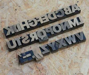 letterpress printing blocks type vintage printer letter typography antique rare| - Picture 1 of 2