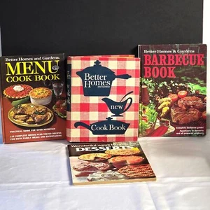 Lot 4 VTG Cookbooks Pre 1980 Better Homes & Gardens & Ways to Prepare Desserts - Picture 1 of 12