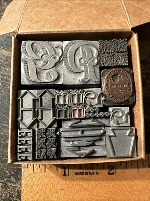 Print Blocks “ Ornamental Borders Dingbats ” Variety of Designs! #53 Beautiful - Image 1 of 4