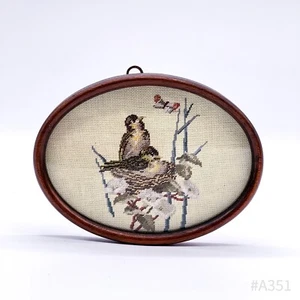 Vintage Gobelin Strickbild von Maria Schaff „Früchlings Gruss“ 1984, gerahmt - Picture 1 of 11