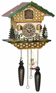 Quartz Cuckoo Clock Black forest house with music and swing TU 4263 QMS NEW - Picture 1 of 1