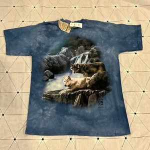 NWT Vintage THE MOUNTAIN 1998 Kevin Daniel N.W.F Editions Wolves T-Shirt Men's L - Picture 1 of 10