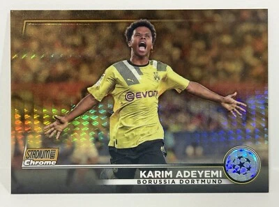 2022-23 Topps Stadium Club UCL Dortmund Karim Adeyemi Gold Prism Refractor /50 - Image 1 of 4