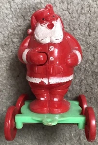 Juguete de plástico vintage de Papá Noel con ruedas Rosen Rosbro de los años 50 de 4,5 pulgadas de alto - Imagen 1 de 6