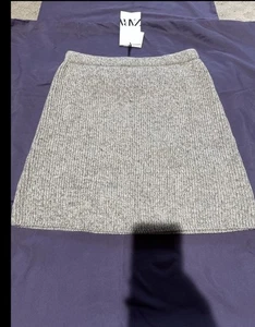 Minifalda de punto acanalado avena de Zara. Talla S. ¡NUEVO CON ETIQUETAS! - Imagen 1 de 11