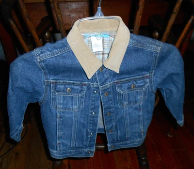 Chaqueta Vaquera Gymboree Vintage Usada en Excelente Condición con Cuello de Pana Talla 2T Foto 1 de 4