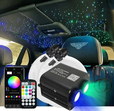 Luces de fibra óptica centelleantes de doble cabezal Akepo 20W RGBW MULTICOLOR Foto 1 de 4