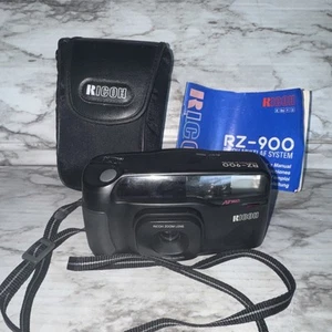 Ricoh Rz-900 Zoom Point And Shoot 35mm Film Camera Case Manual New Battery Works - Picture 1 of 11