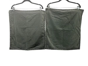 West Elm Lush Velvet Pillow Cover Set Of 2 Gray Velvet With Metal Studs 20x20 - Picture 1 of 4
