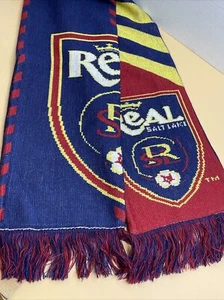 Real Salt Lake Fringed Winter Scarf  MLS Adidas 53” Long 7.5” Wide Double Sided - Picture 1 of 11