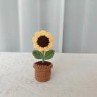 Hand Knitted Flower Mini Potted Handmade Kintting Flower for Valentine's Day