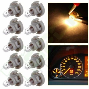 10x 10mm Base T4 Neo Wedge Warm White Bulbs Cluster Dash HVAC Climate Dash Light - Picture 1 of 4