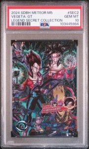 PSA 10 Gem Mint Bandai Super Dragon Ball Heroes HJ4-SEC2 LC Vegeta GT M/NM Holo - Picture 1 of 3