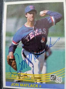 1984 Donruss SIGNED: John Matlack, RANGERS #378