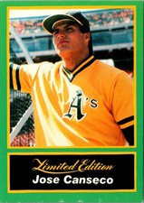 1989 CMC Jose Canseco Jose Canseco #1 Oakland Athletics Baseball Card