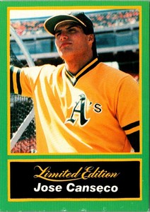 1989 CMC Jose Canseco Jose Canseco #1 Oakland Athletics Baseball Card