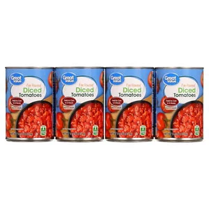 Great Value Fire Roasted Diced Tomatoes 12 Count 15 Oz Recyclable Aluminum Can - Picture 1 of 6