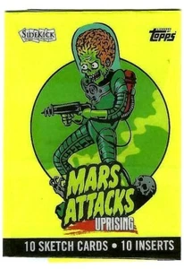 MARS ATTACKS UPRISING 2021 TOPPS**SKETCH FAT PACK EMPTY WRAPPER (NO CARDS) - Picture 1 of 2