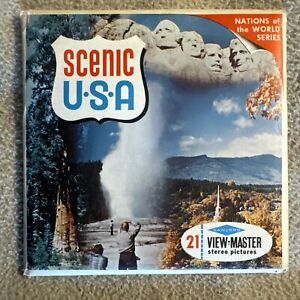 View Master Scenic USA, A 996 - 3 Reels & Booklet Advertising Vintage
