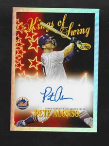 2023 Topps Archives PETE ALONSO KINGS OF SWING ON CARD autografo AUTO alta qualità - Foto 1 di 2