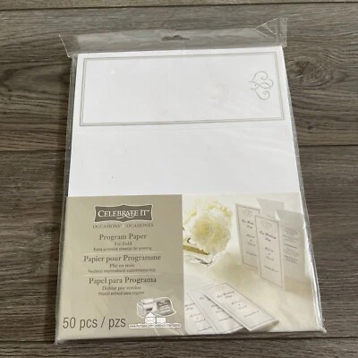 Papel Programa Celebrate It Triple 50 piezas NUEVO Foto 1 de 4