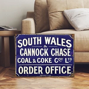 Vintage Stil Cannock Chase Bergbau Kohle Schild - Bild 1 von 3